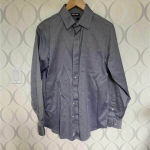 Kirkland Signature Men's Grey Long-Sleeve Dress Shirt